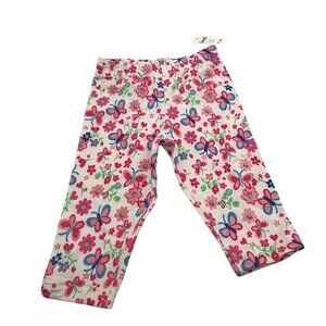 Nanette Baby Girls Floral & Butterfly Print Cotton Legging Sz. 18M